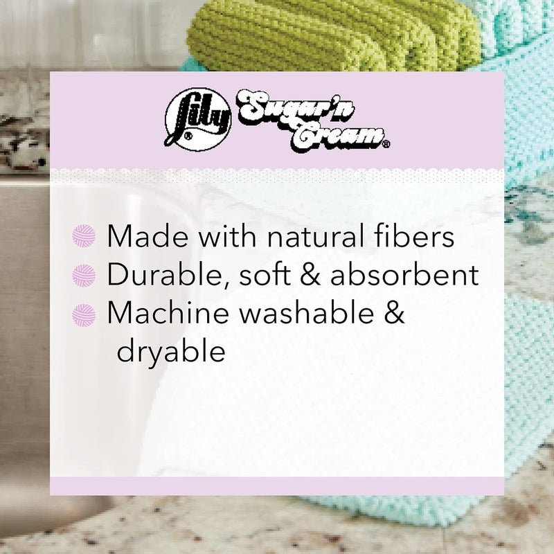 Lily - 10300202612 Sugar'n Cream Cotton Cone Yarn, 14 oz, Kitchen Breeze Ombre, 1 Cone - Image 4